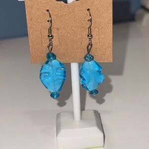 Earrings: Blue Beaded Earrings